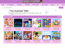 Tablet Screenshot of gagagirlgames.com